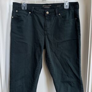Jennifer Lopez Dark Green Skinny Jeans Size 8